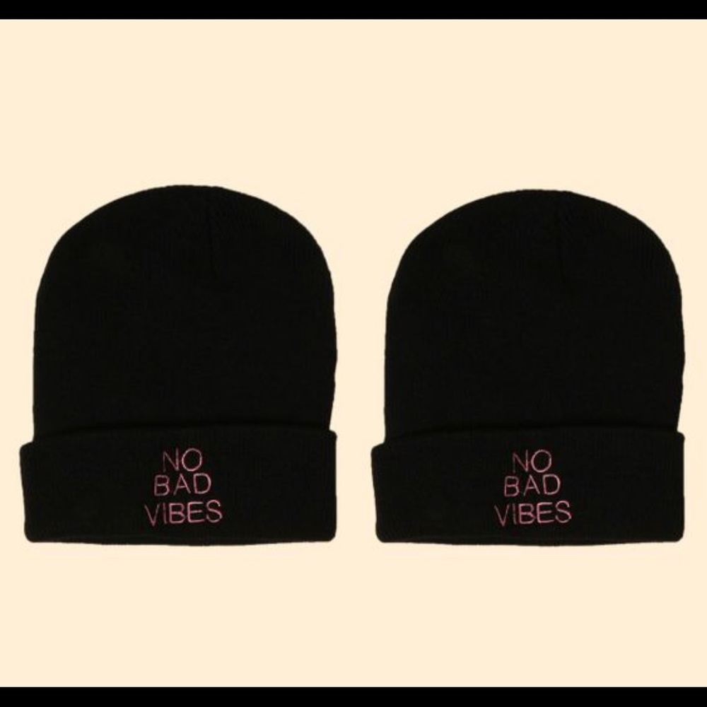 No bad vibes beanie